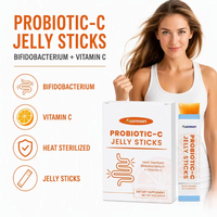 OEM Bâtonnets de gelée probiotiques pour femmes, riches en vitamine C, 10 milliards d'UFC, complément pour la santé immunitaire, digestive et intestinale, vitamine C, gelée probiotique