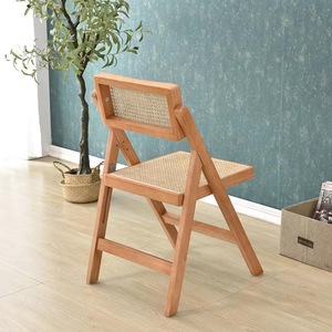 <span class=keywords><strong>Sillas</strong></span> Plegables <span class=keywords><strong>de</strong></span> Ratán y Madera Maciza Resistentes para Restaurante, Jardín, Banquetes y Eventos, Venta al Por Mayor - Product Image 4