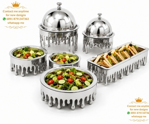 Réchaud de buffet en acier inoxydable résistant à la chaleur avec couvercle pour cuisine commerciale et restauration - Product Image 5