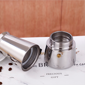 Cafetera Italiana Moderna de Acero Inoxidable para 6 Tazas, Cafetera Espresso para Estufa, Tapa Metálica al Vacío, Aislamiento Térmico, para Uso en Oficina - Product Image 6