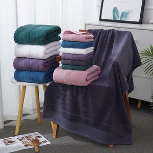 Ensemble de serviettes de bain et de visage en coton pur de haute qualité, doux pour la peau, séchage rapide, tricoté, usage domestique, couleur unie, adulte - Product Image 2