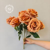Bouquet de roses artificielles, roses artificielles multicolores pour arche de mariage, décoration de fête et de maison, fleurs au toucher réel