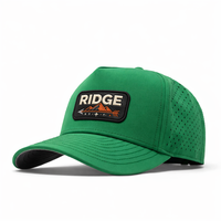 Gorra Trucker de 5 Paneles de Alto Rendimiento, Transpirable e Impermeable, con Lazo, Logotipo Personalizado, Orificios Cortados con Láser, Ajustable, 100% Poliéster
