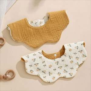 100% Organic Cotton <b>Muslin</b> Curved <b>Baby</b> Bibs Oem China Wholesale Bandana Bibs Cotton - Product Image 2
