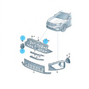 <span class=keywords><strong>Logo</strong></span> avant WGYAP OEM 5H0853601 M DPJ pour <span class=keywords><strong>Volkswagen</strong></span> TAOS TAI T-CROSS TRO, <span class=keywords><strong>logo</strong></span> <span class=keywords><strong>de</strong></span> <span class=keywords><strong>calandre</strong></span> pour pièces automobiles - Product Image 1