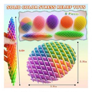 Lot de jouets sensoriels phosphorescents en silicone, métal et plastique : anneaux et sliders pour enfants et adolescents, pour le soulagement nocturne de l'anxiété, ensemble éducatif - Product Image 5