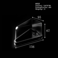 Boîte de rangement portable en plastique transparent pour gâteaux, emballage alimentaire pour décorations de gâteaux de Noël, conteneur en plastique