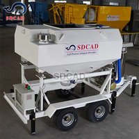 Silo à ciment horizontal mobile compact de 30 tonnes, déchargeur de sacs jumbo entièrement automatique pour installation sur chantier à distance