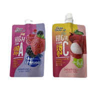 Herbruikbare Vloeibare Verpakking Sap Frisdrank Vruchtensap Stand-Up Tuit Zakje Sap Op Maat Bedrukt 100Ml 250Ml 350Ml 500Ml