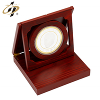 Shuanghua-pièce Souvenir en métal doré et argenté, pièce commémorative gravée sur mesure avec boîte en bois