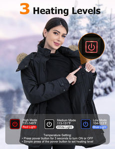 Veste chauffante personnalisable pour femmes avec 6 zones de chauffage et 3 niveaux de température pour l'hiver et l'extérieur Vente en gros - Product Image 3