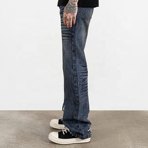 Cepillado a mano, <span class=keywords><strong>pantalones</strong></span> vaqueros para <span class=keywords><strong>hombre</strong></span>, <span class=keywords><strong>pantalones</strong></span> vaqueros <span class=keywords><strong>rasgados</strong></span> de alta calidad, stock para <span class=keywords><strong>hombre</strong></span> - Product Image 5