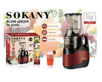 Extracteur de jus de fruits automatique à double engrenage électrique Sokany, éjection automatique de la pulpe, jus de fruits électrique faible en teneur en jus, usage domestique