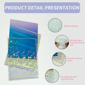 Feuille acrylique holographique bleue iridescent Bridgevia 1/8 pouce Effet accrocheur Artisanat fait main Décoration murale Découpe personnalisée - Product Image 5