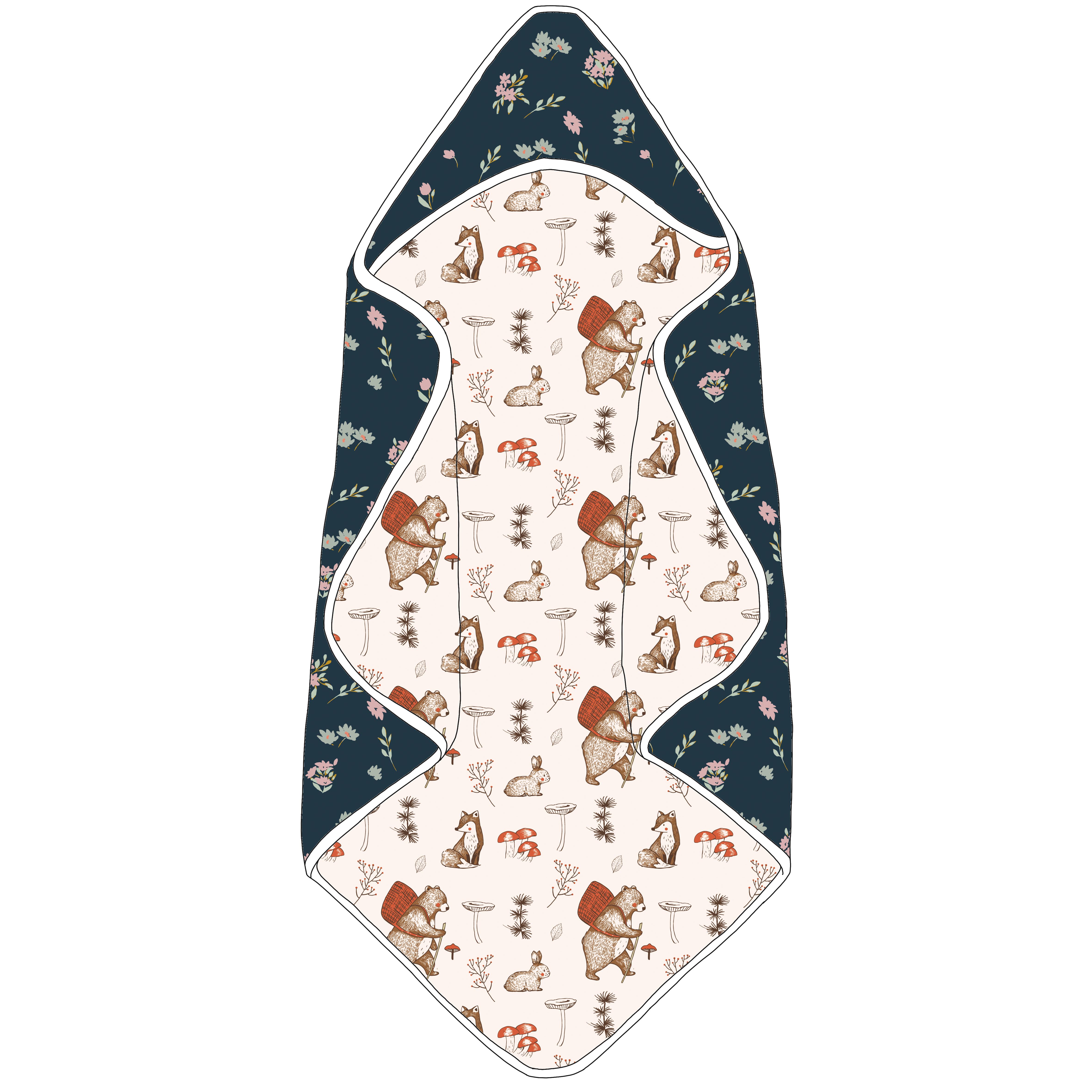 Animal Print Soft Children Hooded Cloak Cartoon Hooded Bath Towel for Baby and Toddler Hoodie Towel