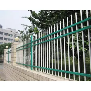 Yüksek kaliteli açık alüminyum kazık çit panel çinko çelik çit sistemi ev bahçe için hiçbir pas çit