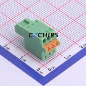 XY2500F-T-2.5-3P Plug-in Terminal Block P=2.5mm Connector ( Connector Type: Plug )( Construction: 1x3P )( Pitch: 2.5mm ) - Product Image 2