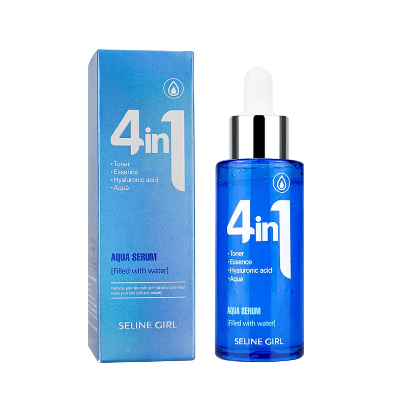 O soro azul hidratante da cara do Aqua do Oem hidrata o soro facial 4 do ácido hialurónico dos cuidados com a pele do Anti-enrugamento em 1