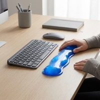 Repose-poignets pour souris et clavier en silicone, transparent, 3D, souple et confortable, avec fonction de refroidissement, pour le confort des paumes, modèle transfrontalier