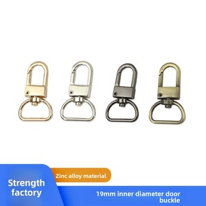 Gancio e Occhiello per Borse e Abbigliamento (6 Punte, Diametro Interno 19mm) Piccolo Chiusura a Scatto in Metallo a <span class=keywords><strong>D</strong></span> in Lega di Zinco con <span class=keywords><strong>Chiave</strong></span> - Product Image 5
