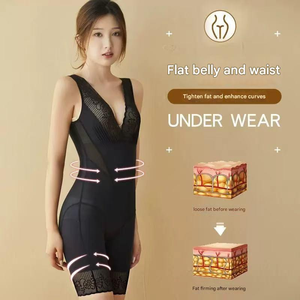 Faja Moldeadora Postquirúrgica con Efecto Levanta Glúteos, Ecológica, Transpirable, con Apliques de Encaje, Tallas Grandes, con Botones, para Mujer, BBL - Product Image 2