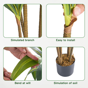 Lifelike Artificial Dracaena <b>Tree</b> Bendable Branches Tropical Faux Plant for Indoor Outdoor Office Wedding Garden Landscaping - Product Image 5