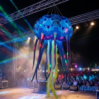 Ballon publicitaire gonflable LED en forme de soucoupe volante, étanche et résistant au soleil, pour événements