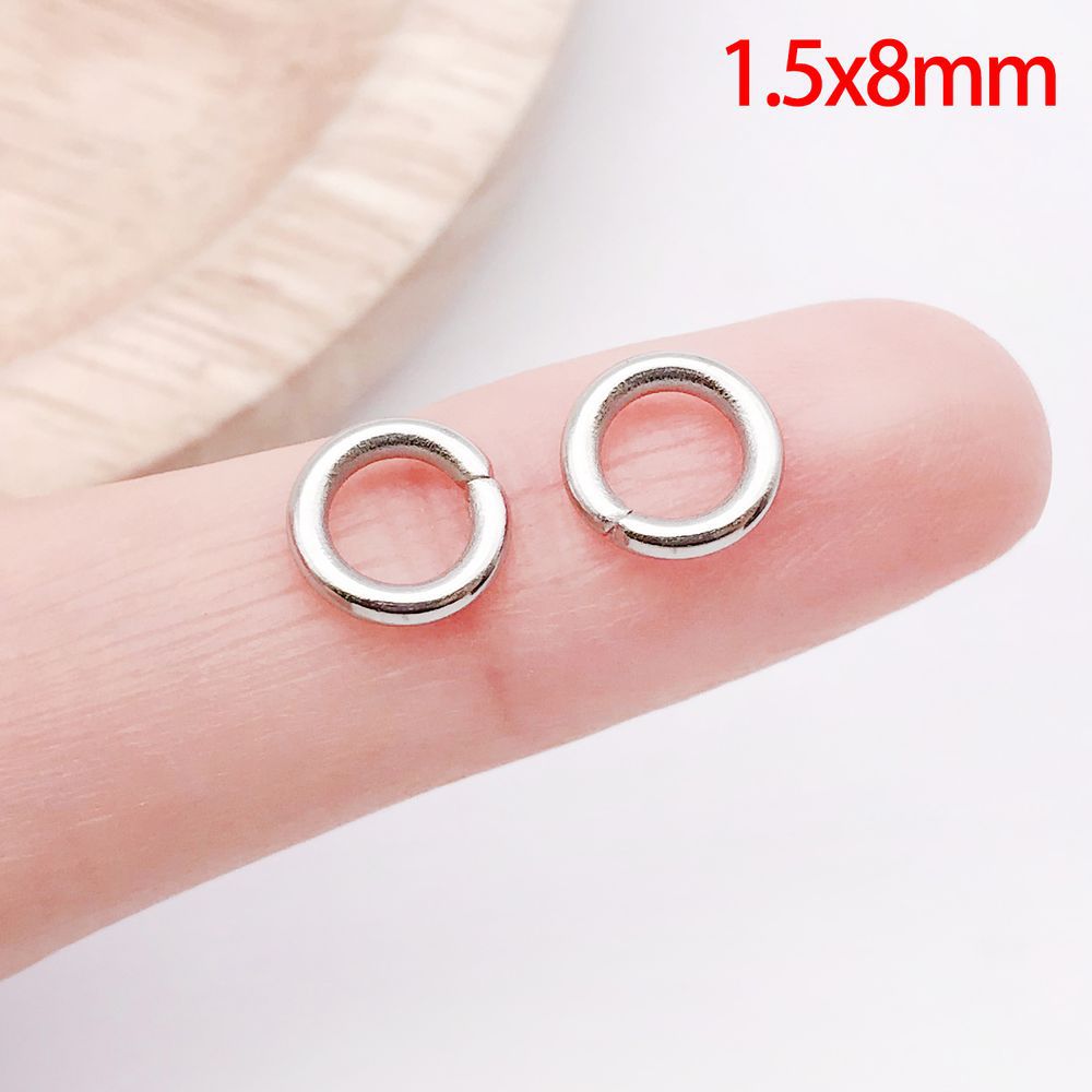 1 anillo de circuito cerrado de color acero de 1,5 x 8 mm - 0,01 g - 12596