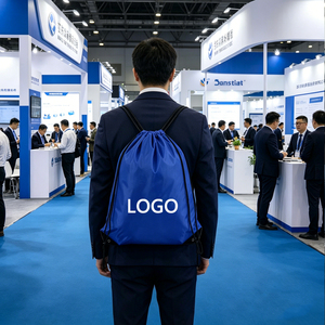 7 Days Production Time MOQ 100 Pcs Polyester <strong>Waterproof</strong> <strong>Drawstring</strong> Backpack Travel <strong>Bag</strong> with Logo Sports Shoe Covers Promotional - Product Image 4