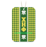 Désodorisant de voiture Chi Eta Phi en gros, promotionnel, personnalisé pour sororité, avec n'importe quel logo, désodorisant de voiture carré personnalisé