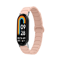 Bracelet Magnétique en Silicone Souple de 14mm pour Xiaomi Mi Band 8 9 Bracelet de Montre Réglable Respirant en Caoutchouc de Sport de Luxe