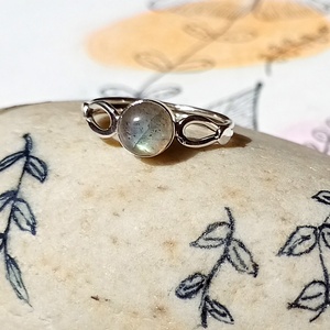 Anillo DE BODA étnico de moda de Plata de Ley 925, regalo de fiesta perfecto clásico para hombres y mujeres con piedras preciosas de labradorita de corte ovalado Natural - Product Image 2