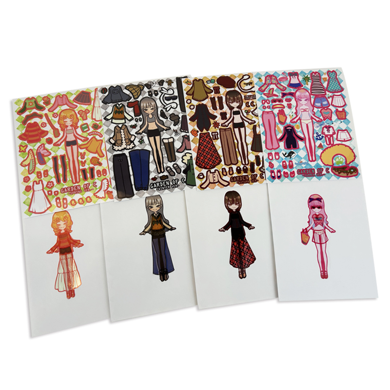 Customization A4 A5 A6 Kiss Cut Sticker Sheet Self Adhesive Vinyl Waterproof Cartoon Kawaii Stickers Sheet Printing For Kids