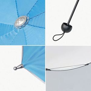 Parapluie pliant manuel 8 baleines avec logo, personnalisé, protection solaire anti-UV, revêtement argenté, pour extérieur, vente en gros - Product Image 5