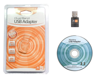 Adaptateur WiFi USB double bande AC600Mbps, carte réseau avec antenne externe pour ordinateur de bureau et ordinateur portable