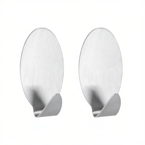 MetalTex Wall <b>Hooks</b> Jumbo Inox 2 Pack Stainless Steel Heavy Duty <b>Hook</b> Set For Home Kitchen <b>Bathroom</b> - Product Image 2