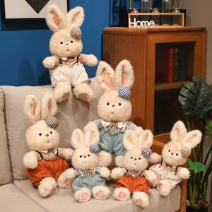 Peluche Lapin Mignon en Gros pour Couples, Petite Poupée Lapin Blanc Compagnon, Rembourrage en Coton PP Ultra Doux, Cadeau d'<span class=keywords><strong>Anniversaire</strong></span> pour Petite Amie - Product Image 1