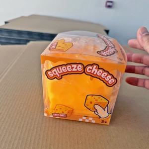 Jouet sensoriel anti-stress en caoutchouc souple à rebond lent en forme de fromage, taille extra-large, pour filles et garçons, à suspendre - Product Image 4