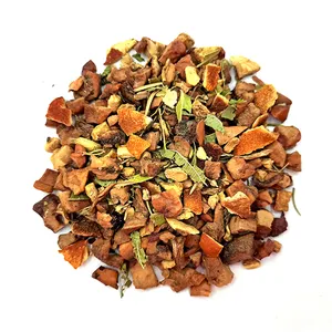 Hot selling Apple Ginger Warm Tea Blended Natural Herbal Tea Orange peel mint herbs fruits tea