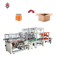 Station d'emballage robotisée entièrement automatique avec bras robotique industriel à 6 axes et guidage par vision pour l'emballage alimentaire de tailles de cartons variées