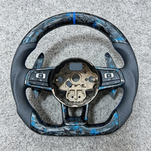 Volant en fibre de carbone, cuir Alcantara pour Volkswagen <span class=keywords><strong>Golf</strong></span> 7 7.5 GTI GTD <span class=keywords><strong>GTE</strong></span> R 2013-2020 Polo GTI Accessoires de voiture - Product Image 1