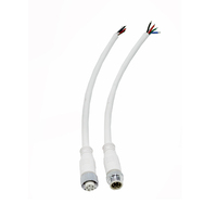 Kabel Koneksi LED PVC Solid 12V 24V 5pin Berkualitas Tinggi Panjang 0.6M/1M/1.5M/3M/5M Konektor Tahan Air M14 IP68