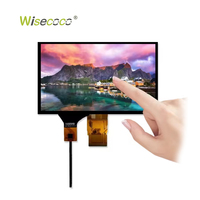 Modul Layar LCD TFT Wisecoco 7 Inci 1024*600 TFT RGB Layar Garis Vertikal Panel Layar LCD IPS untuk HMI Industri