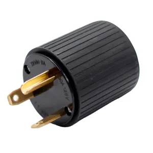 NEMA TT-30P Twist-Locking-Steckstecker 30A125V mit 3-Zangen und gerader Klinge für Wohnmobil-Auflieger-Generator