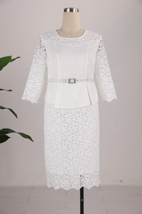Traje Formal de Dos Piezas para Mujer, Talla Grande, Brocado Africano Elegante, Cuello Cuadrado, Ecológico, Transpirable, para Iglesia y Eventos - Product Image 4