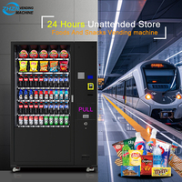 Mesin Penjual Otomatis ZHZN Combo untuk Minuman, Produk Kecantikan & Makanan/Camilan dengan Berbagai SDK Pembayaran Wi-Fi/4G