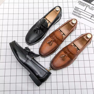 Zapatos Oxford de Hombre de Alta Calidad, Estilo Británico, Sin Cordones, Impermeables, Forro de Cuero Genuino Evergreen, para Todas las Temporadas, Oficina, Formal, Negocios - Product Image 5