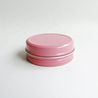2 OZ 60ML Rose Vente en gros Pot rond en aluminium Boîte d'emballage pour crème cosmétique avec couvercle à vis