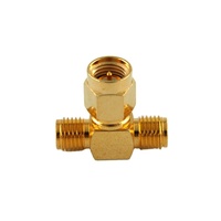 Adaptador eléctrico impermeable RF Coaxial SMA hembra SMA macho en forma de T Jack-plug conector adaptador
