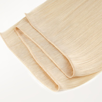 Extensions de cheveux humains vierges russes 100% naturels, trame papillon sans couture, trame invisible effet seconde peau, trame à trous en PU, pour professionnels